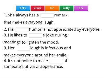 My sense of humour Vocabulary #2