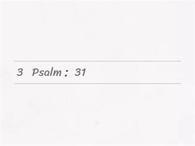 U13 W1 Psalm 31:3 Unjumble