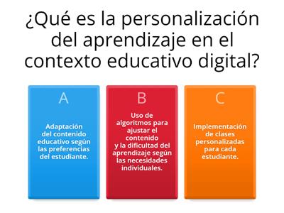 Tendencias Emergentes en Pedagogía Digital "Personalización del aprendizaje"