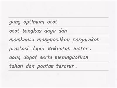 KELEBIHAN KEKUATAN OTOT DAN DAYA TAHAN OTOT YANG OPTIMUM