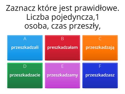 Powtórka czasowniki klasa 6 