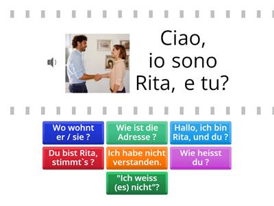 Lektion 1: Piccole conversazioni - Kurze Dialoge