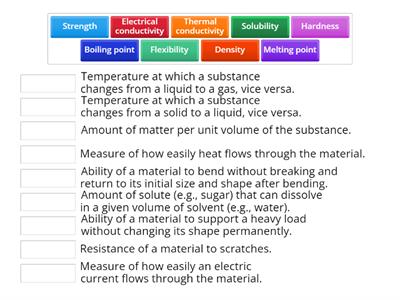 What are the different physical properties of materials?