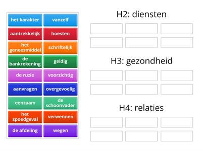 C+2 H2, 3, 4 woorden