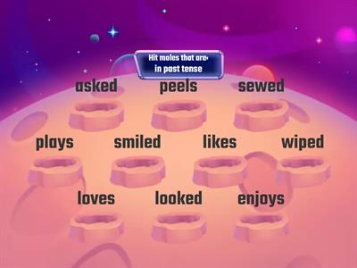 Identify the verbs in past tense form! (P1 U9)