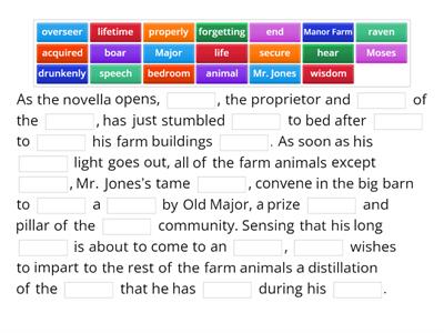 Summary of Chapter 1 - Animal Farm 