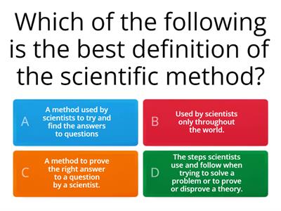 The sicentific method