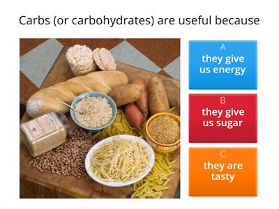 Food groups, minerals and nutrients