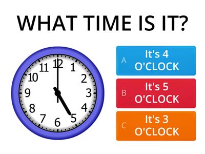 WHAT TIME IS IT? - TELL THE TIME! (o'clock/half past)