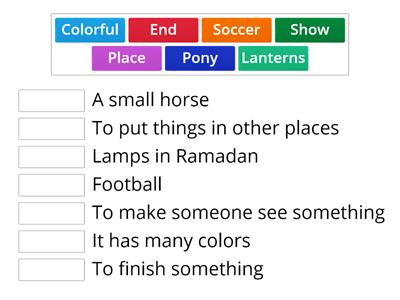 Grade 3 Unit 1 Vocabularies Game 1