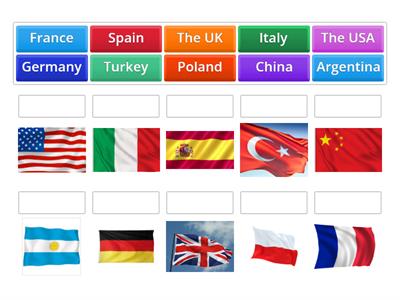 Match the country and the flag. Go Getter 2. Get started