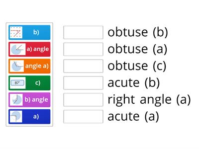 acute, obtuse or right angle