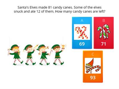 Missing Addend Christmas Subtraction w/Regrouping