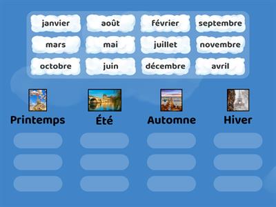 Les saisons et les mois de l'année