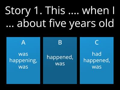 Narrative tenses quiz