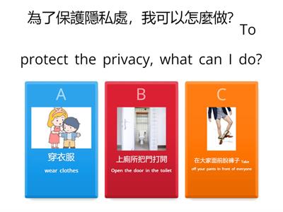 認識身體界線(保護隱私處)Know the boundaries of the body (Privacy Protection Division)