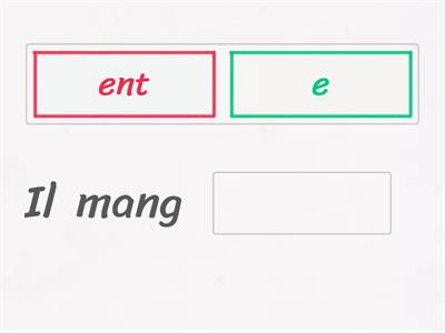 Conjugaison verbes de 1er group