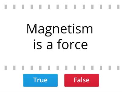 CAX KS3 Magnetism True & False