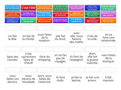 les expressions avec le verbe faire