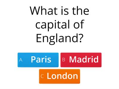 Quiz on capitals