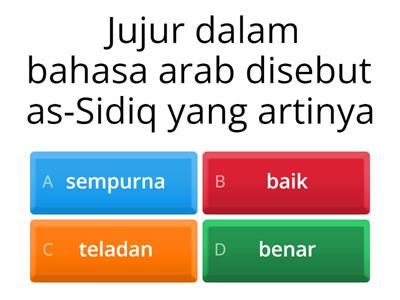 sifat amanah dan jujur