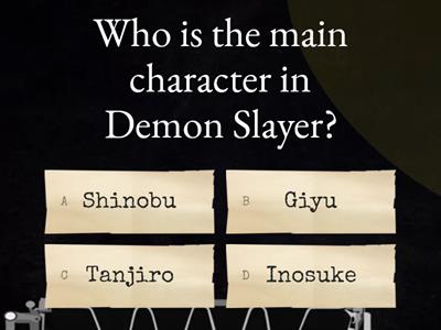 Demon slayer quiz