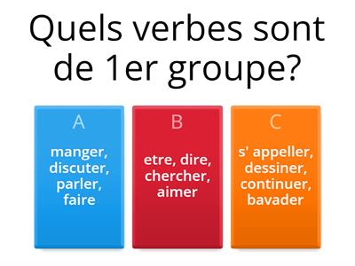 Les verbes de 1er groupe