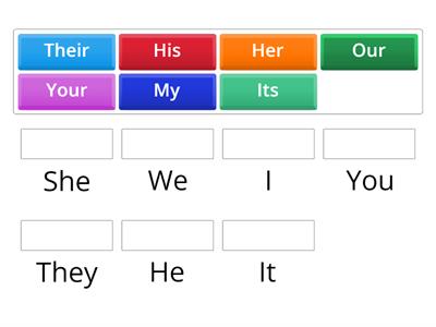 Possessive Adjectives 