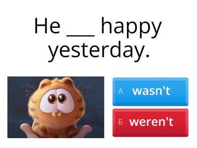 Past Simple "wasn't\weren't" - Garfield