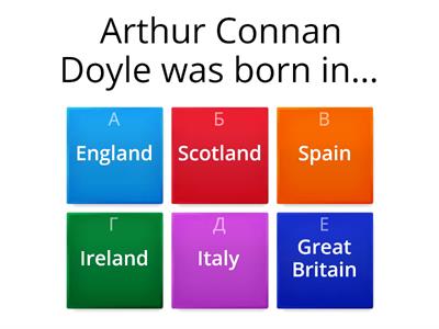 Arthur Connan Doyle 5 eyes open