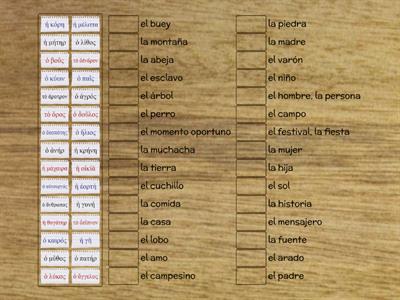 Vocabulario griego antiguo