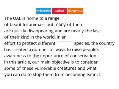 Endangered Animals of the UAE