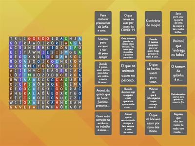 Sopa de letras com g/ c