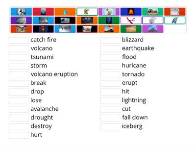 Natural disaster vocabulary