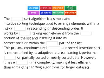 SDD Design (Insertion Sort)