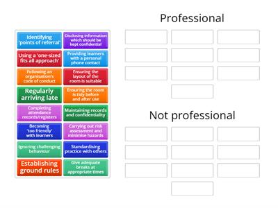 Professional vs Not Professional