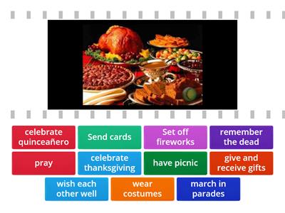 Holiday  and traditions vocabulary