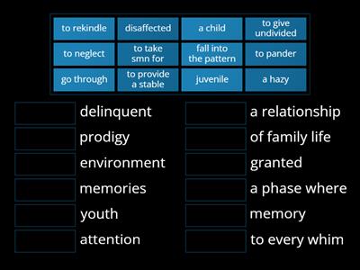 IELTS Vocabulary.Family and Children 1.1 Collocations
