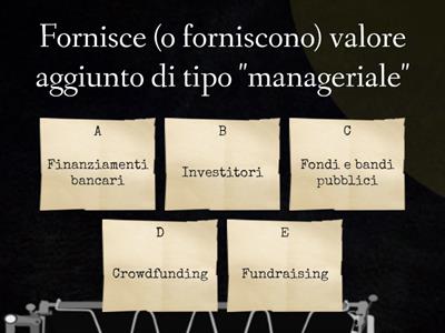 Associa le caratteristiche tipiche delle forme di finanziamento