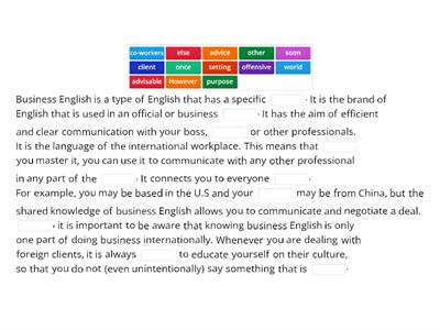 What is business English?