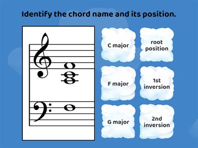 Inversions of chords 7: C, F, G major chords