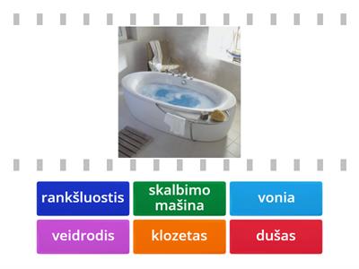 Learn Lithuanian - bathroom objects