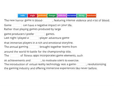 Gaming industry - basic vocabulary