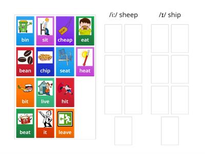 Pronunication /ɪ/ ship /i:/ sheep