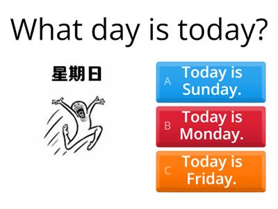 Days of the week - Sentence Pattern