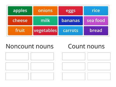 count and noncountable nouns