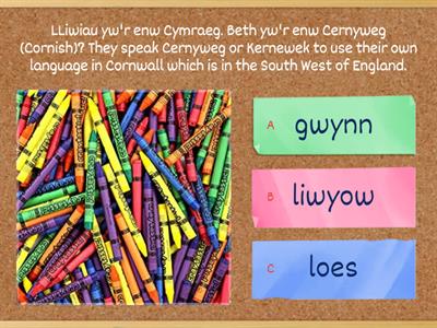 Welsh and other similar languages! 1.  Cymraeg ac ieithoedd tebyg eraill! 1.