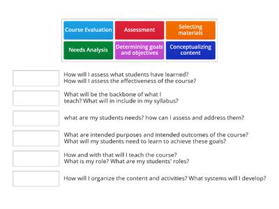 Course desing questions