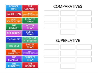 COMPARATIVE VS SUPERLATIVE