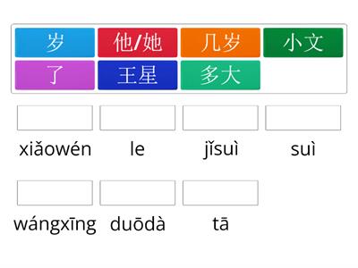 Hány éves vagy? Írásjegy + Pinyin